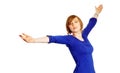 Attractive young woman with arms wide open Royalty Free Stock Photo