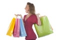 Attractive young woman holding several shoppingba Royalty Free Stock Photo