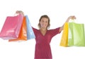 Attractive young woman holding several shoppingbag Royalty Free Stock Photo