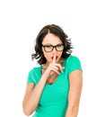 Attractive Young Woman Keeping A Secret From A Friend or Business Partner Royalty Free Stock Photo