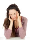 Attractive young woman with migraine Royalty Free Stock Photo