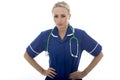 Attractive Young Woman Posing As A Doctor or Nurse Royalty Free Stock Photo