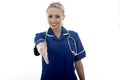 Attractive Young Woman Posing As A Doctor or Nurse Royalty Free Stock Photo