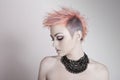 Attractive Young Woman With a Punk Hairstyle Royalty Free Stock Photo