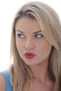 Attractive Young Woman Pursed Lips Royalty Free Stock Photo