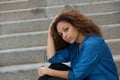 Attractive young woman relaxing outdoors Royalty Free Stock Photo