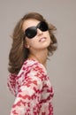 Attractive young woman with sunglasses Royalty Free Stock Photo