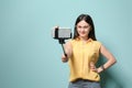 Attractive young woman taking selfie Royalty Free Stock Photo