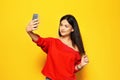 Attractive young woman taking selfie Royalty Free Stock Photo