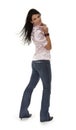Attractive Young Woman in Tight Jeans Royalty Free Stock Photo