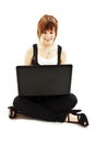 Attractive young woman using notebook computer Royalty Free Stock Photo