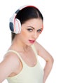 Attractive young woman wearing headphones Royalty Free Stock Photo