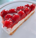 Yummy cherry cheese pie. Royalty Free Stock Photo