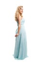 Attrative blond maiden in a long dress Royalty Free Stock Photo