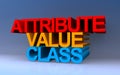 attribute value class on blue Royalty Free Stock Photo