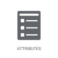 Attributes icon. Trendy Attributes logo concept on white background from Technology collection