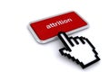 Attrition button on white