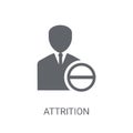 Attrition icon. Trendy Attrition logo concept on white backgroun