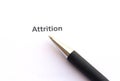 Attrition with pen