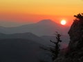 An atumn sunset from a high cliff Royalty Free Stock Photo