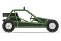 Atv car buggy off roads vector illustration