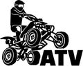 ATV driver with word