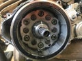 ATV flywheel and crankcase Royalty Free Stock Photo