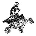 ATV moto rider Royalty Free Stock Photo