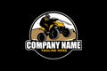 ATV off-road with rider logo template