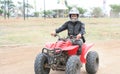 Atv or quad bike vehicle racer Royalty Free Stock Photo