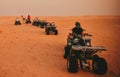 ATV quad bikes for safari trips in Arabian desert, Egypt Royalty Free Stock Photo