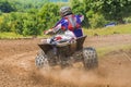 ATV racer in the mud Royalty Free Stock Photo