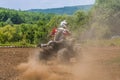 ATV racer takes a turn Royalty Free Stock Photo