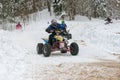 ATV racing to the finish Royalty Free Stock Photo