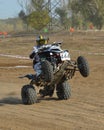 The ATV is raised to buck Royalty Free Stock Photo