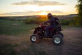 ATV Rider in the action on Honda TRX700XX