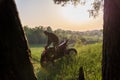 ATV Rider in the action on Honda TRX700XX