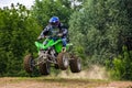 ATV Rider in Dirt Bike Jumping action Royalty Free Stock Photo