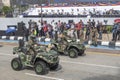 ATV riding Malaysia Army personnel during 65th Malaysia National Day Parade in Kuala Lumpur.