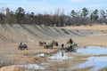 ATV's in the pits at Busco Beach. Royalty Free Stock Photo