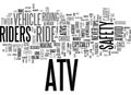 Atv Safety Tips Word Cloud Concept