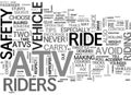 Atv Safety Tips Word Cloud