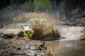 ATV and UTV offroad vehicle racing in hard track with mud splash. Extreme, adrenalin. 4x4 Royalty Free Stock Photo