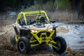 ATV and UTV offroad vehicle racing in hard track with mud splash. Extreme, adrenalin. 4x4 Royalty Free Stock Photo