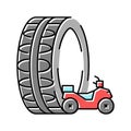 atv utv tires color icon vector illustration Royalty Free Stock Photo