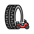 atv utv tires color icon vector illustration Royalty Free Stock Photo