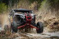 ATV/UTV/4x4 off-road vehicle in muddy water Royalty Free Stock Photo