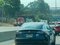 Overturned Truck on 5 Freeway in Los Angeles Truck swerved to avoid stopped vehicle and overturned