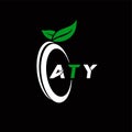 ATY creative minimalist letter logo. ATY unique  initials alphabet letter logo design Royalty Free Stock Photo