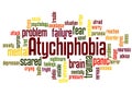 Atychiphobia fear of failure word cloud concept 2